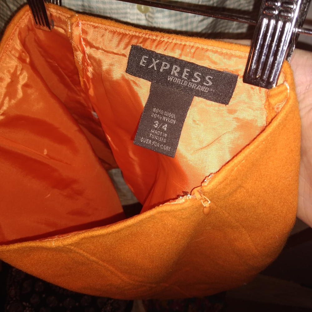 Express Bold Orange Skirt